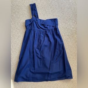 Loft single shoulder blue dress
